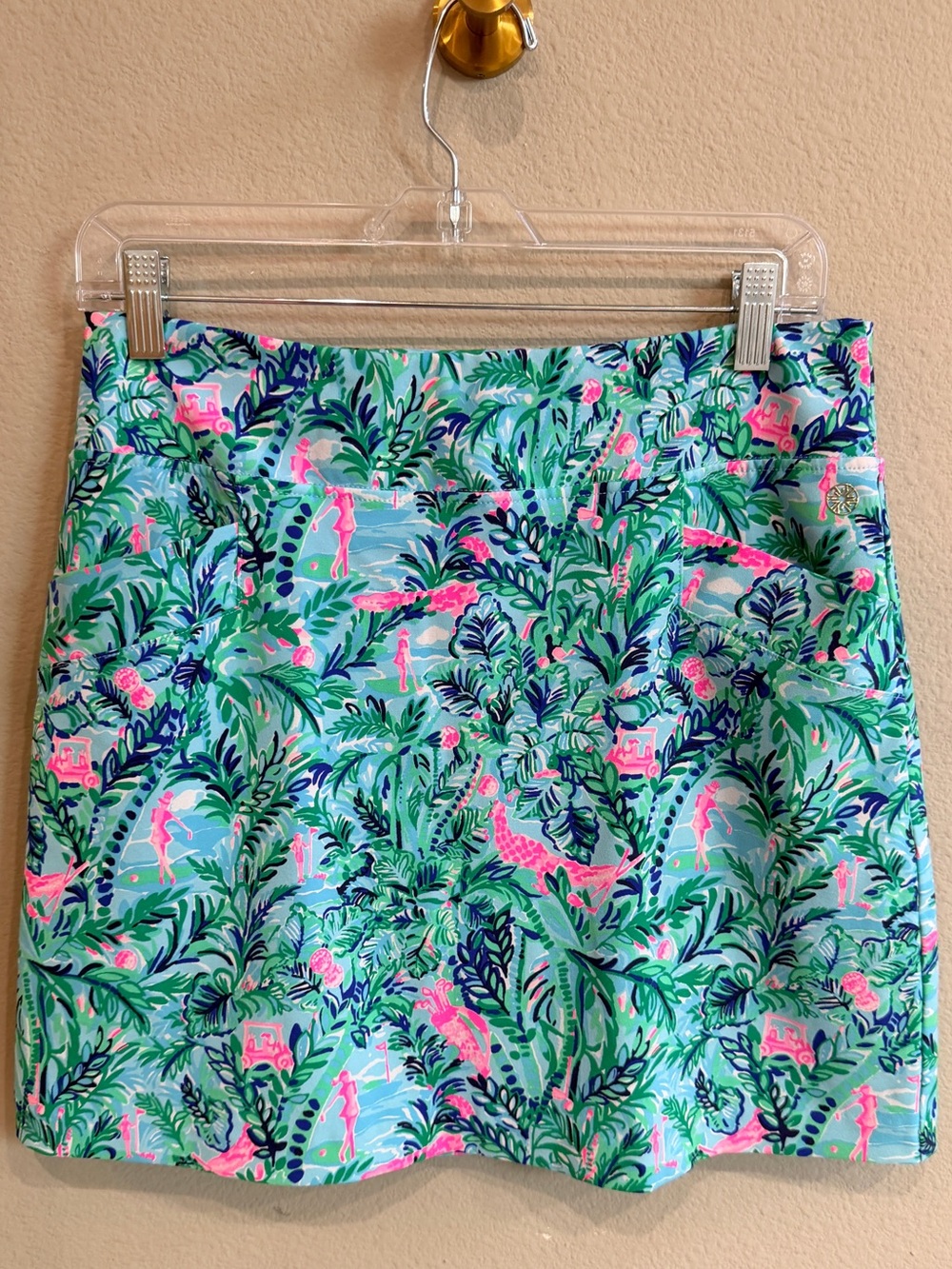 Lilly Pulitzer Monica Skort Size 4 Blue Horizon Par Fection Golf Luxletic